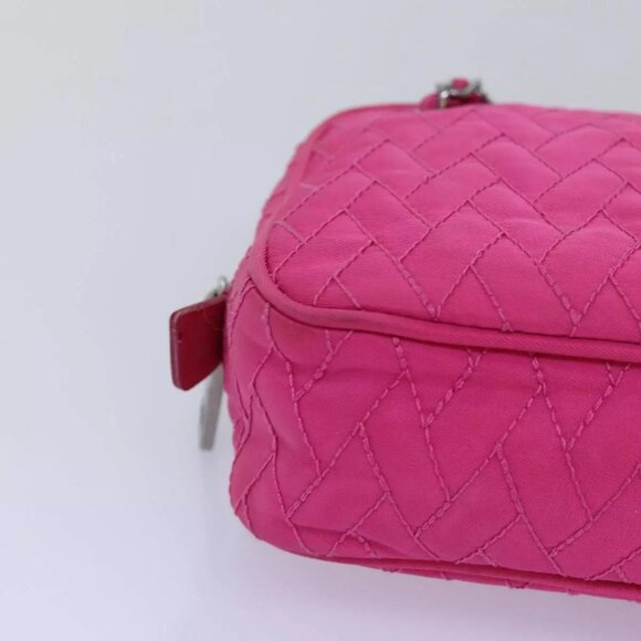 PRADA Chain Hand Bag Nylon Pink Auth - Picture 12 of 16